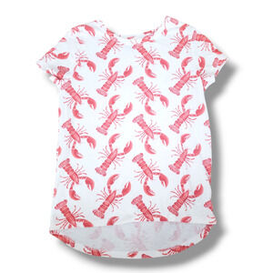 Girls 10-12 Nautical Lobster T-Shirt Tee Old Navy